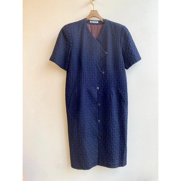 Lanvin Jackets & Blazers - Lanvin Zig-Zag Button Down Short Sleeve Coat Vintage Blue - M/L